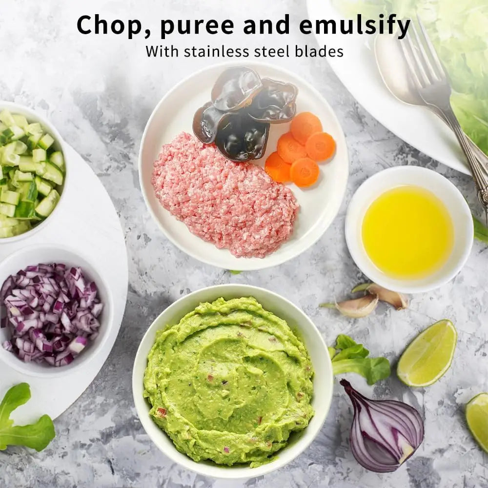 Household 304 Electric Meat Grinder Multi-functional High-power Four-blade Meat Filling Mixer Electric Food Processor