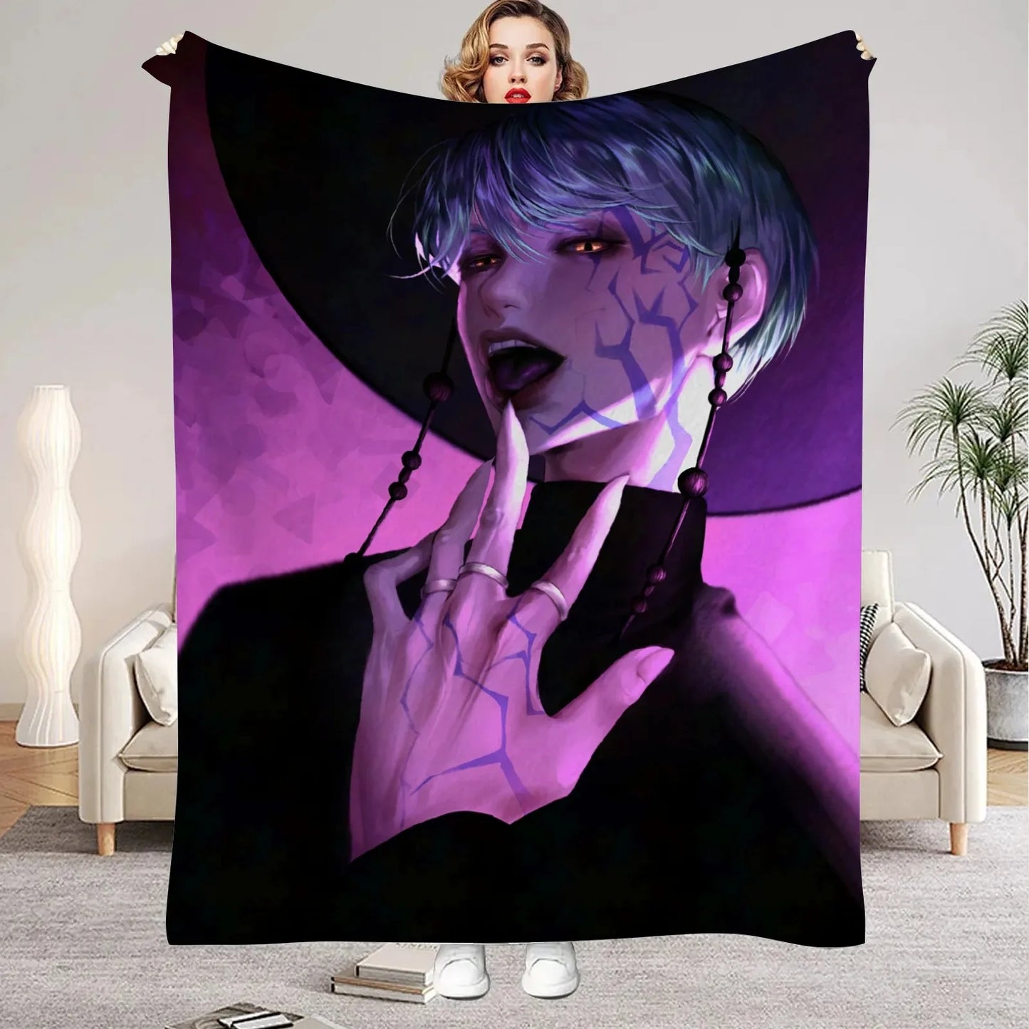 kpop Demon Hunters Huntrix Blankets Quality Soft Warm Throw Blanket Winter Kids Couch Bed Fluffy Bedspread