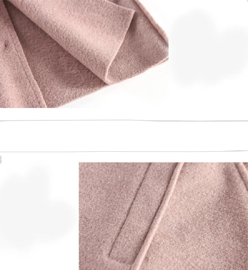 Winter Kids Tweed Coats Autumn Girls Warm England Style Mid-Length Jackets Teen Fashion Outerwear Child 5-12 Years Old