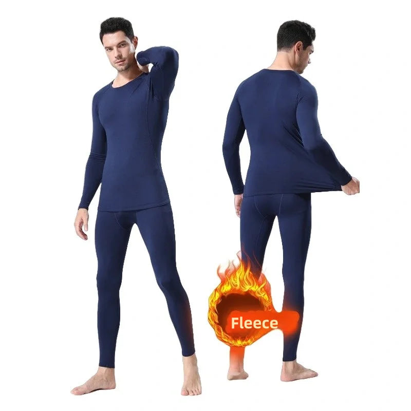 Winter Men Thermal Underwear Man Fleece Leggings Tights Warm Long Pants Thermo Compression Pants Bottoms Tights Men Clothes 3XL
