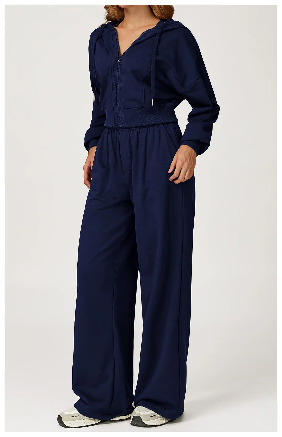 Winter 2-piece Casual Sports Hoodie Set Women's Long Sleeved Loose Yoga Set High Waisted Sweatpants Running and Fitness Set