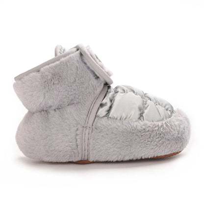Warm and Cozy Baby Winter Boots Soft Sole Non-Slip First Walking Shoes for Toddler Girls and Boys Cute Infant Shoes