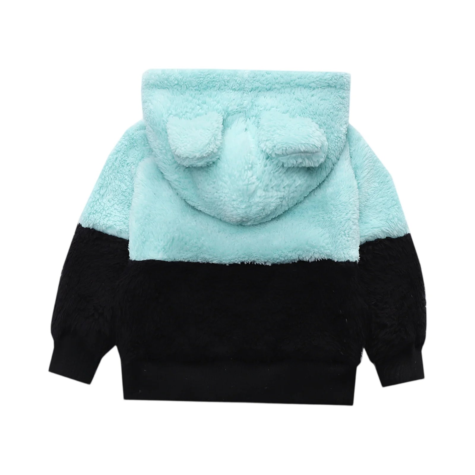 Kids' Color Block Hoodie Plush Winter Top Autumn Casual Fashion Plush Pullover Sweatshirt Fall Hoodies for Boys and Girls 2-8Y