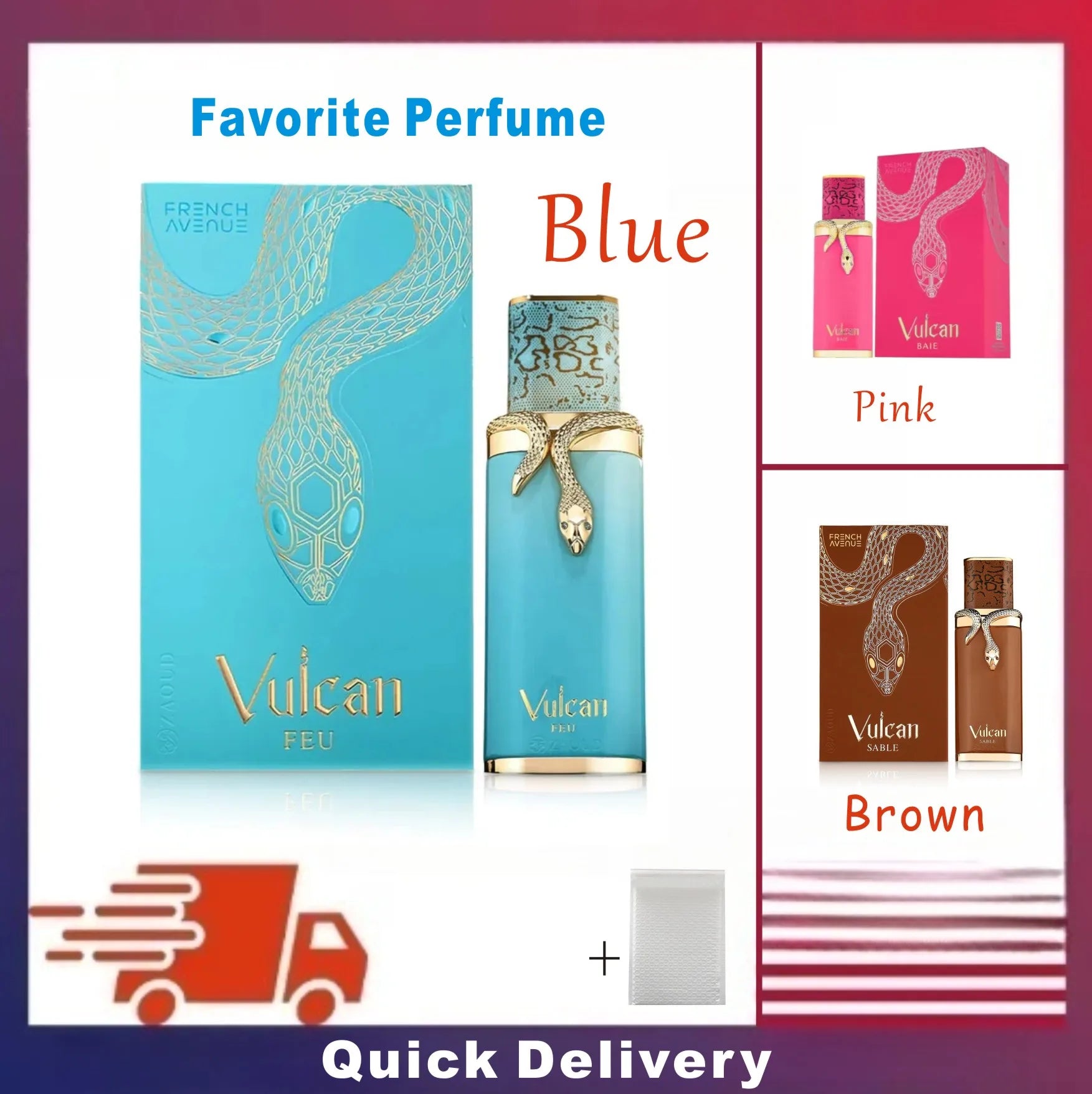 French Avenue Vulcan Collection Perfume Unisex Long Lasting Vanilla Cologne Alcohol-Free Christmas Gift 100ml