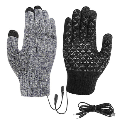 5V Heated Gloves Motorcycle Touch Screen Winter Moto Heated Gloves Warm USB Rechargeable Heating Thermal Gloves For Snowmobile