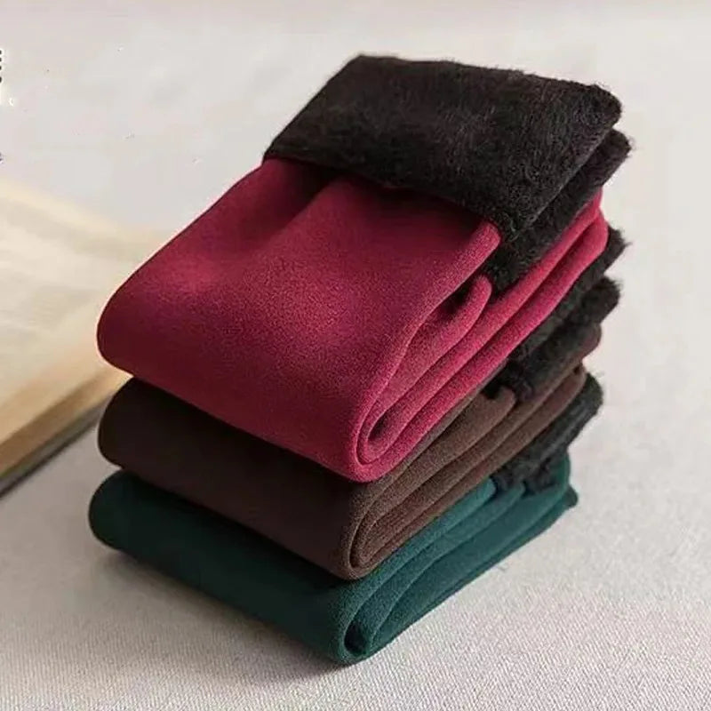 5 Pairs Of Women's Winter Thickened Warm Socks Set With Thickened Velvet Solid Wool Socks To Keep Out Cold And Snow Socks