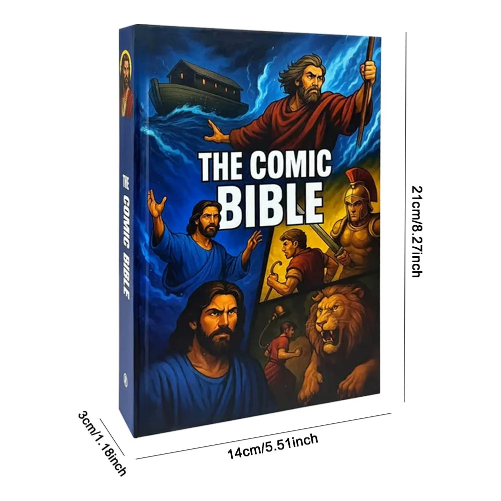 The Comic Bible Classic Stories From The Old and New Testaments Comic Book Bible Bible Study Reading Book for Christian Gift