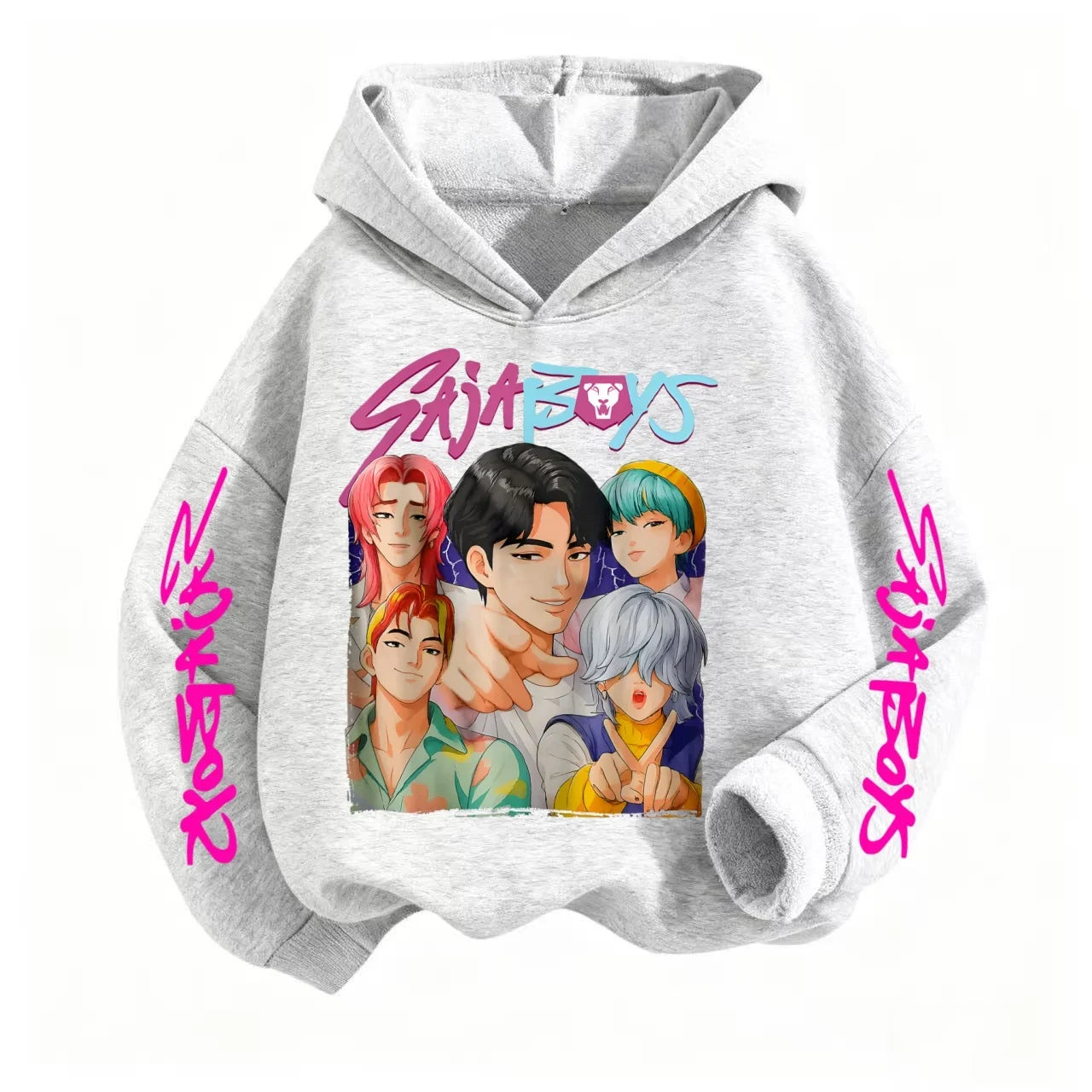 Kids 3-12Y Hoodie KPop Demon Hunters Spring Autumn Sportswear Warm Print Halloween Casual Boys Clothes Girls