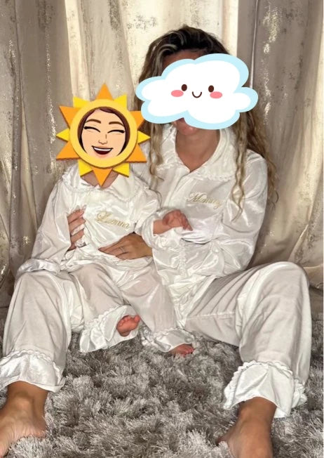 2025 winter family christmas matching outfits loungewear kids girls boys red velvet pyjamas fille cream white pjs set sleepwear