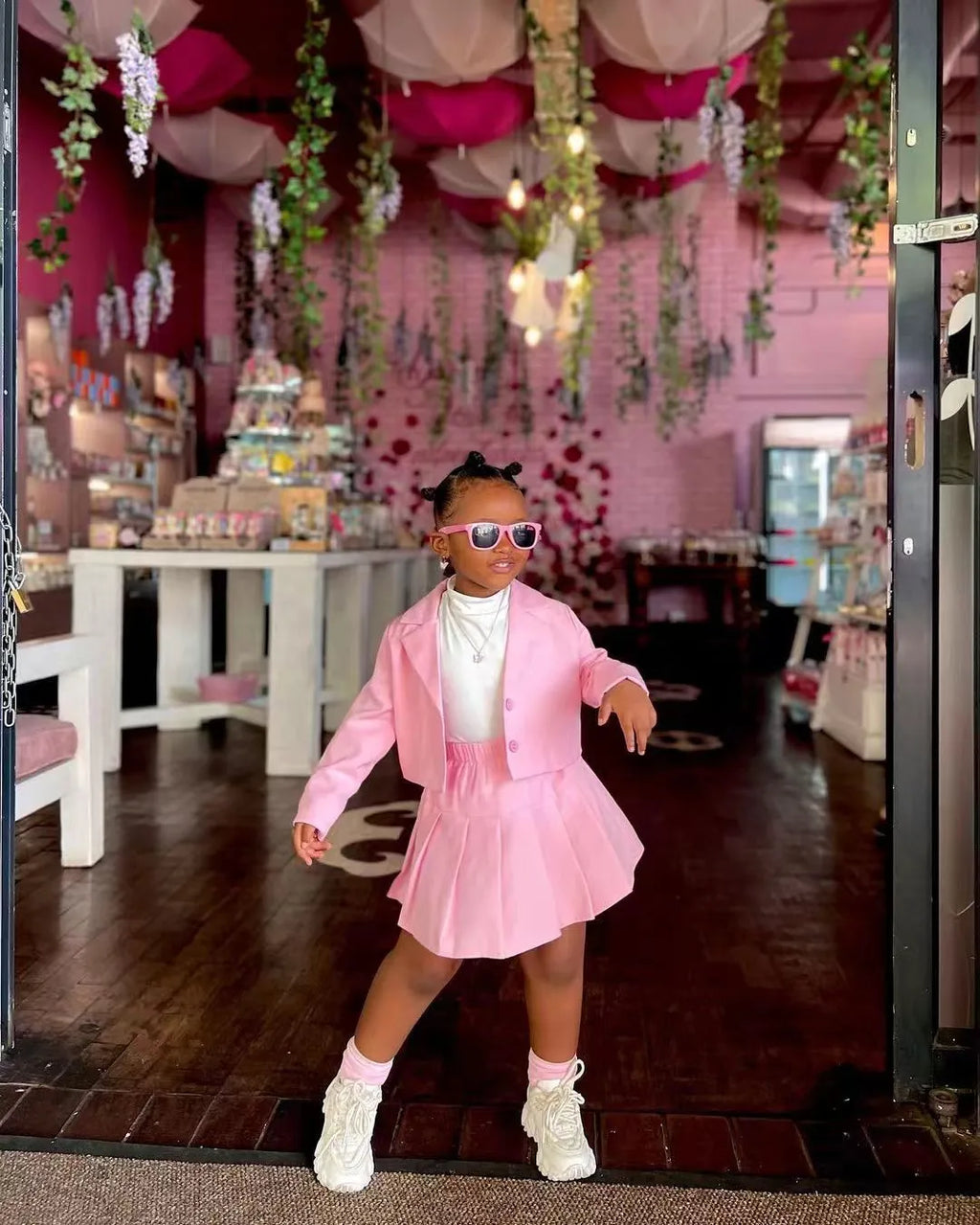 Winter Children Girl's Coat +Skirt Long Sleeve Jacket And Miniskirt 2 Pcs Set Girl's Clothes Dress For 3 4 5 6 7 8 Year