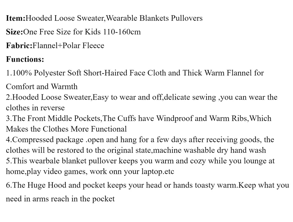 New Winter Oversized Hoodies for Girls Children Warm Soft Animal Cartoon Sweatshirts Girls Outwear Penguin Avocado Panda Hoodie