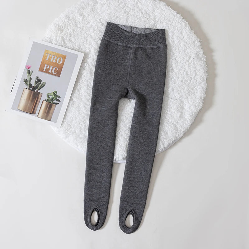 Winter warmer Tights For Girls Children Stockings Dancing Pantyhose Baby child Plus velvet stripe Polar Fleece Lining Leggings