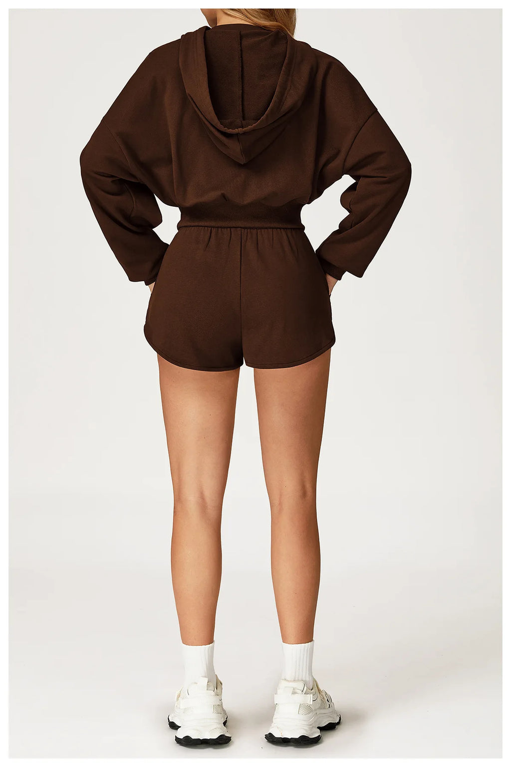 Winter 2-piece Casual Sports Hoodie Set Women's Long Sleeved Loose Yoga Set High Waisted Sweatpants Running and Fitness Set