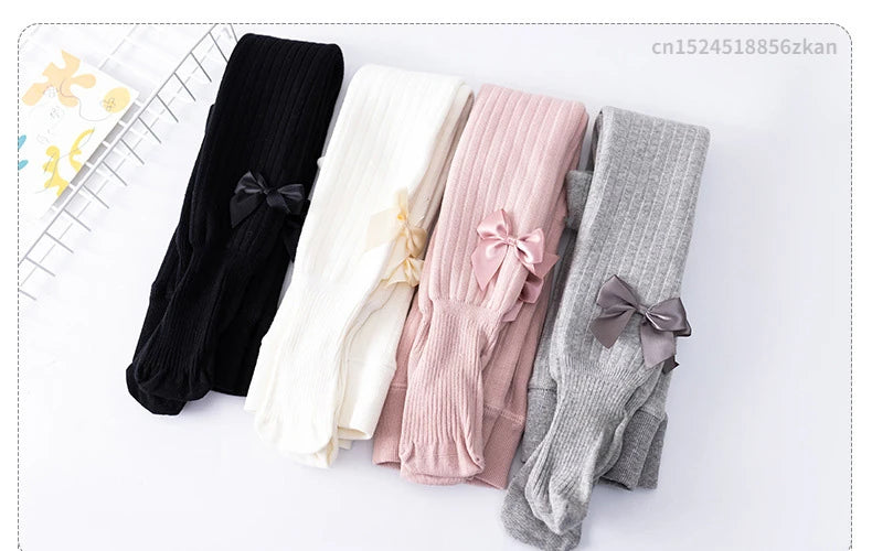 Winter Velvet Warm Tights For Girls Winter Cute Bowknot Cotton Children Pantyhose Newborn Toddler Baby Girls Tights 0 To 10 Yrs