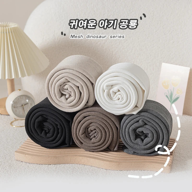 Winter warmer Tights For Girls Children Stockings Dancing Pantyhose Baby child Plus velvet stripe Polar Fleece Lining Leggings