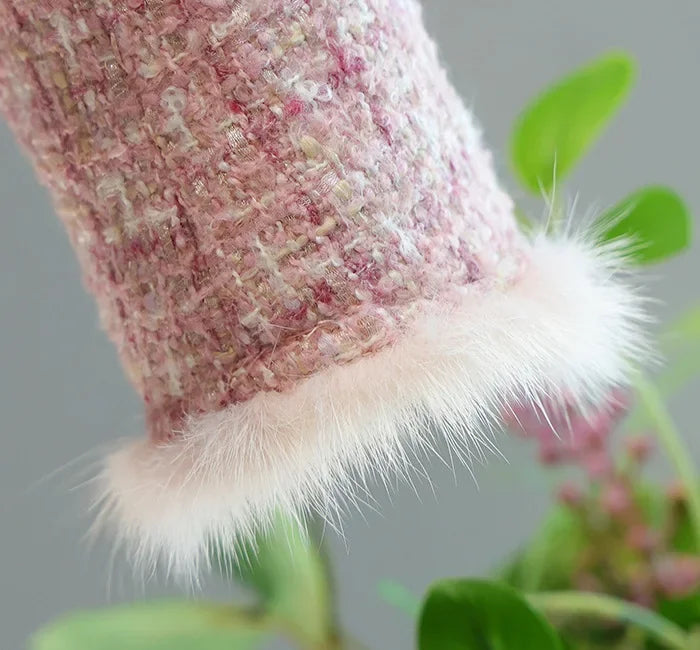 Kids 2Pcs Tweed Clothes Sets Girl Fashion Spring Winter Children Suits for 1-10Ys Elegant Sweet Outfit Kids Clothes