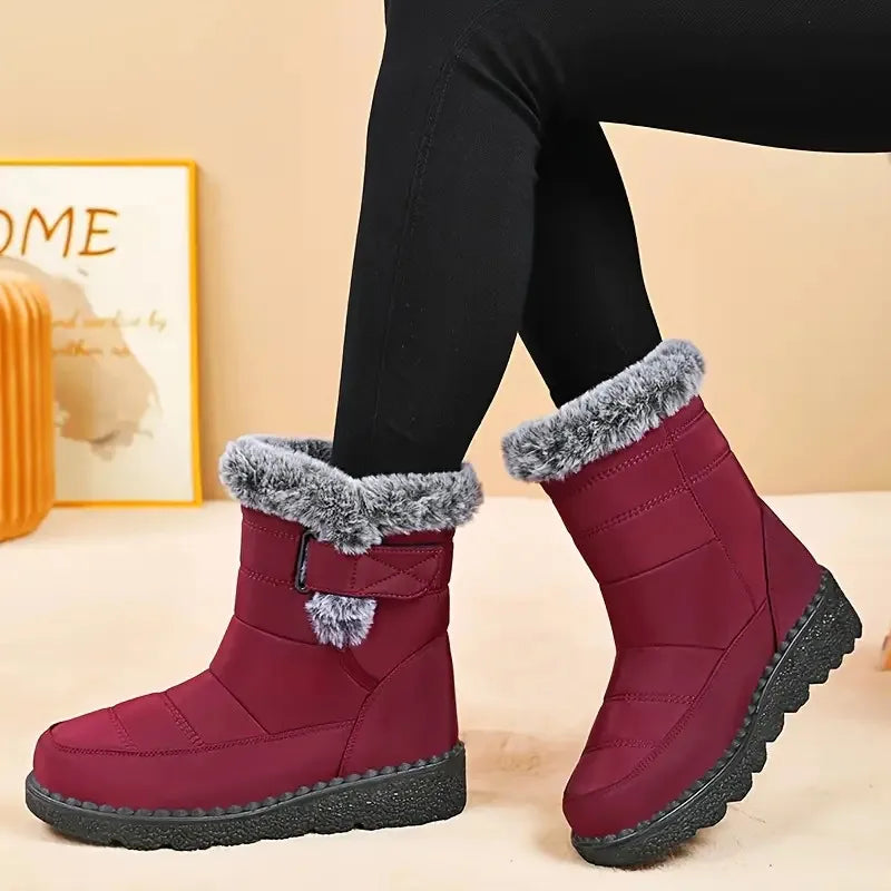 Women's Winter Boots for Women 2025 New Faux Fur Long Plush Snow Boots Woman Platform Shoes Warm Cotton Couples Ankle Boots