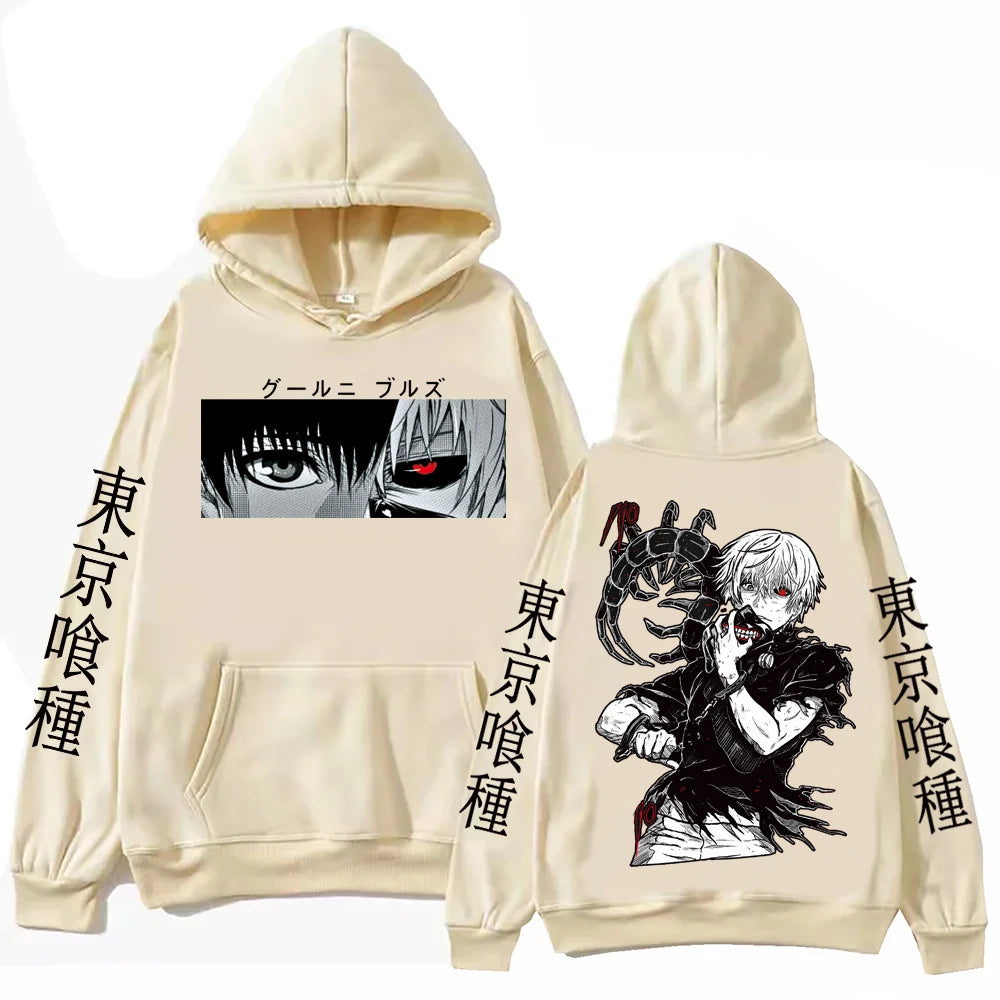 2025 Anime Tokyo Ghoul Ken Kaneki Hoodie Harajuku Pullover Tops Man Woman Sweatshirt Fans Gift