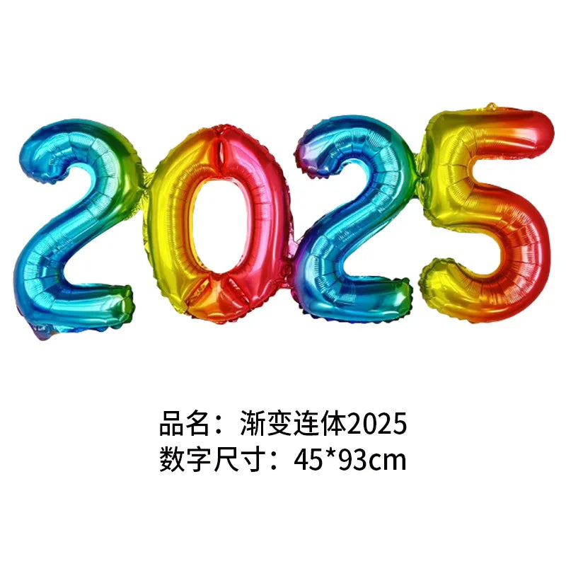 2026 Number Foil Balloons for Happy New Year Eve Party Decoration Photo Booth Props Supplies Christmas Home Decor Navidad 2025