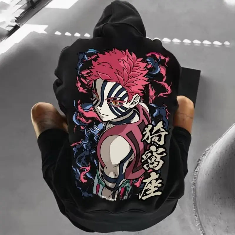 Demon Slayer Kimetsu No Yaiba Anime Hoodie Sweatshirt Men Women Pullover Casual Streetwear Cartoon Print Cosplay Autumn Fashion