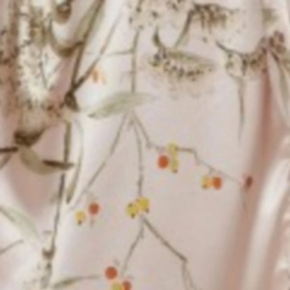 2 PC Robe Sets Luxury Vintage Printed Women Cowl Neck Sleeveless Nightgowns With Long Sleeve Cardigan Women Kimono Home Clothes