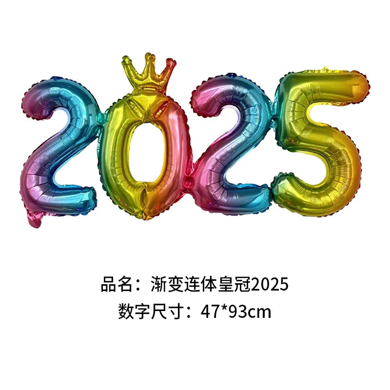 2026 Number Foil Balloons for Happy New Year Eve Party Decoration Photo Booth Props Supplies Christmas Home Decor Navidad 2025