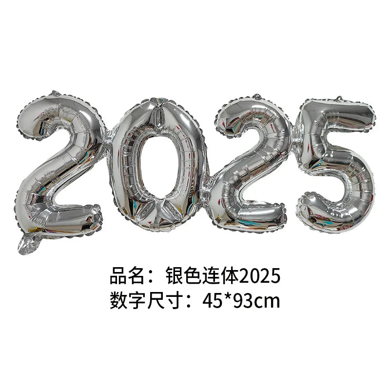 2026 Number Foil Balloons for Happy New Year Eve Party Decoration Photo Booth Props Supplies Christmas Home Decor Navidad 2025