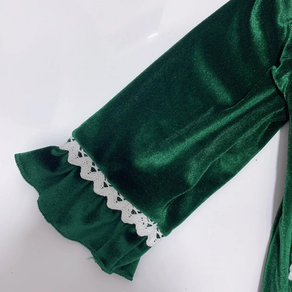 2025 winter family christmas matching outfits loungewear kids girls boys red velvet pyjamas fille cream white pjs set sleepwear