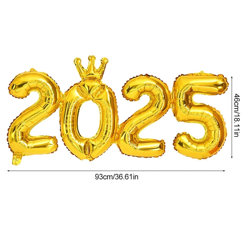 2026 Number Foil Balloons for Happy New Year Eve Party Decoration Photo Booth Props Supplies Christmas Home Decor Navidad 2025