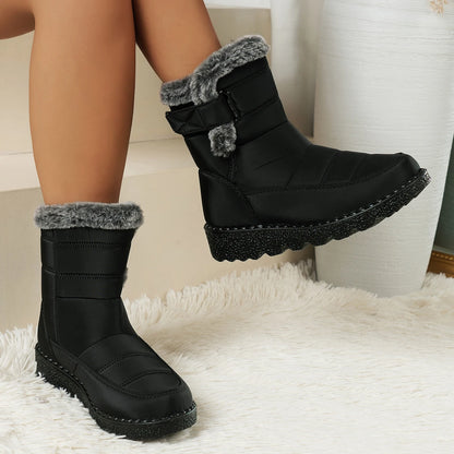 Women's Winter Boots for Women 2025 New Faux Fur Long Plush Snow Boots Woman Platform Shoes Warm Cotton Couples Ankle Boots