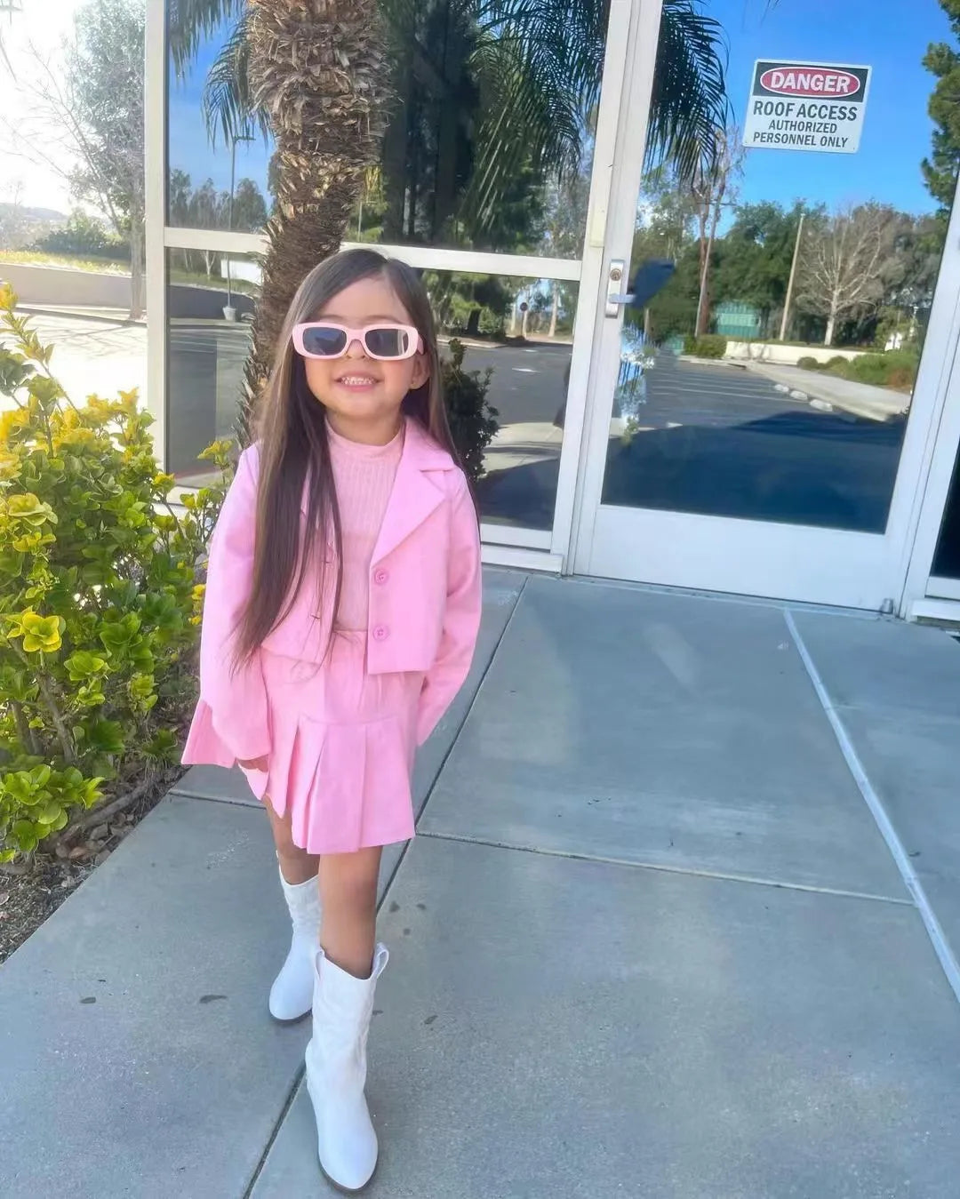 Winter Children Girl's Coat +Skirt Long Sleeve Jacket And Miniskirt 2 Pcs Set Girl's Clothes Dress For 3 4 5 6 7 8 Year