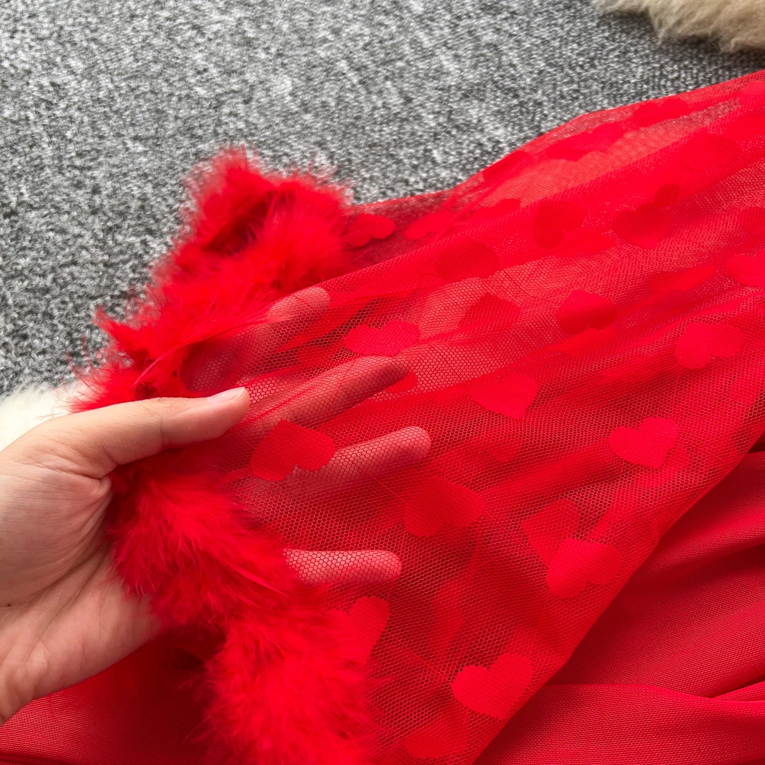 SINGREINY Women Elegant Sheer Sexy Cardigan Robes Wools Spliced Long Sleeve Shawls Fashion French Gauze Transparent Long Robes