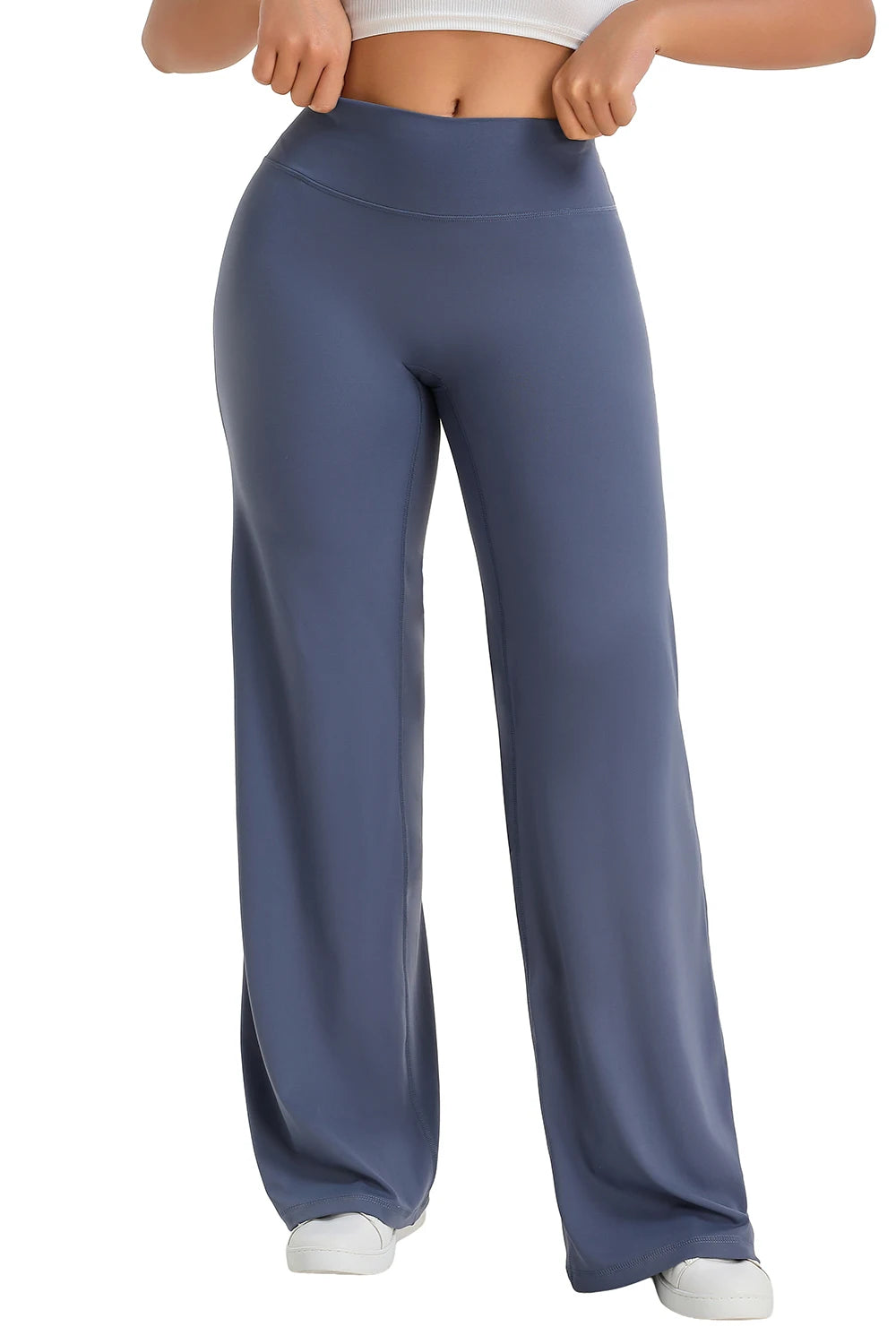 NCLAGEN Women’s Softmotion Straight Leg Bottoms Yoga Pants – High Waisted Workout Trousers for Training, Running & Lounge