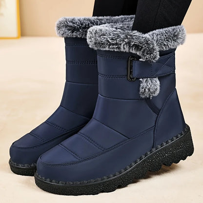 Women's Winter Boots for Women 2025 New Faux Fur Long Plush Snow Boots Woman Platform Shoes Warm Cotton Couples Ankle Boots