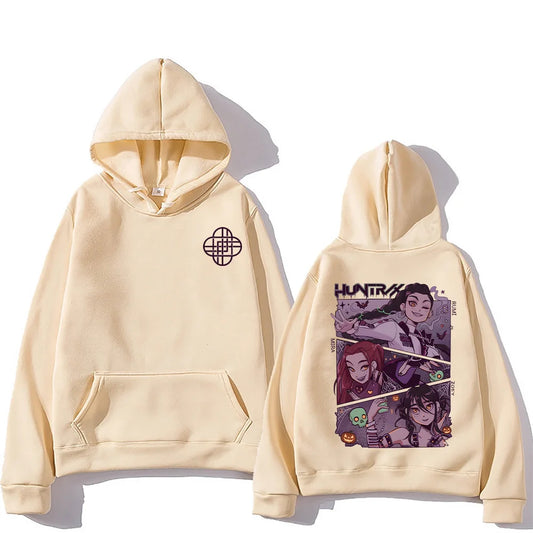 Halloween Kpop Demon Hunters Hoodies Hot Film Graphic Hoodies Men Women Fashion Clothing Pullover Loose Harajuku Top Streetwear