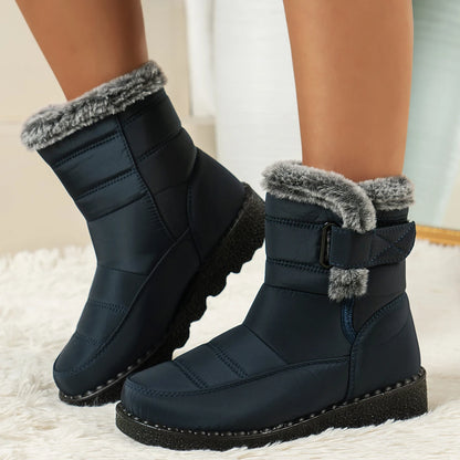 Women's Winter Boots for Women 2025 New Faux Fur Long Plush Snow Boots Woman Platform Shoes Warm Cotton Couples Ankle Boots