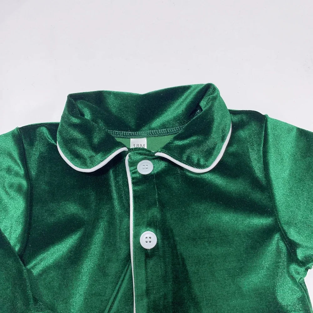 2025 winter family christmas matching outfits loungewear kids girls boys red velvet pyjamas fille cream white pjs set sleepwear