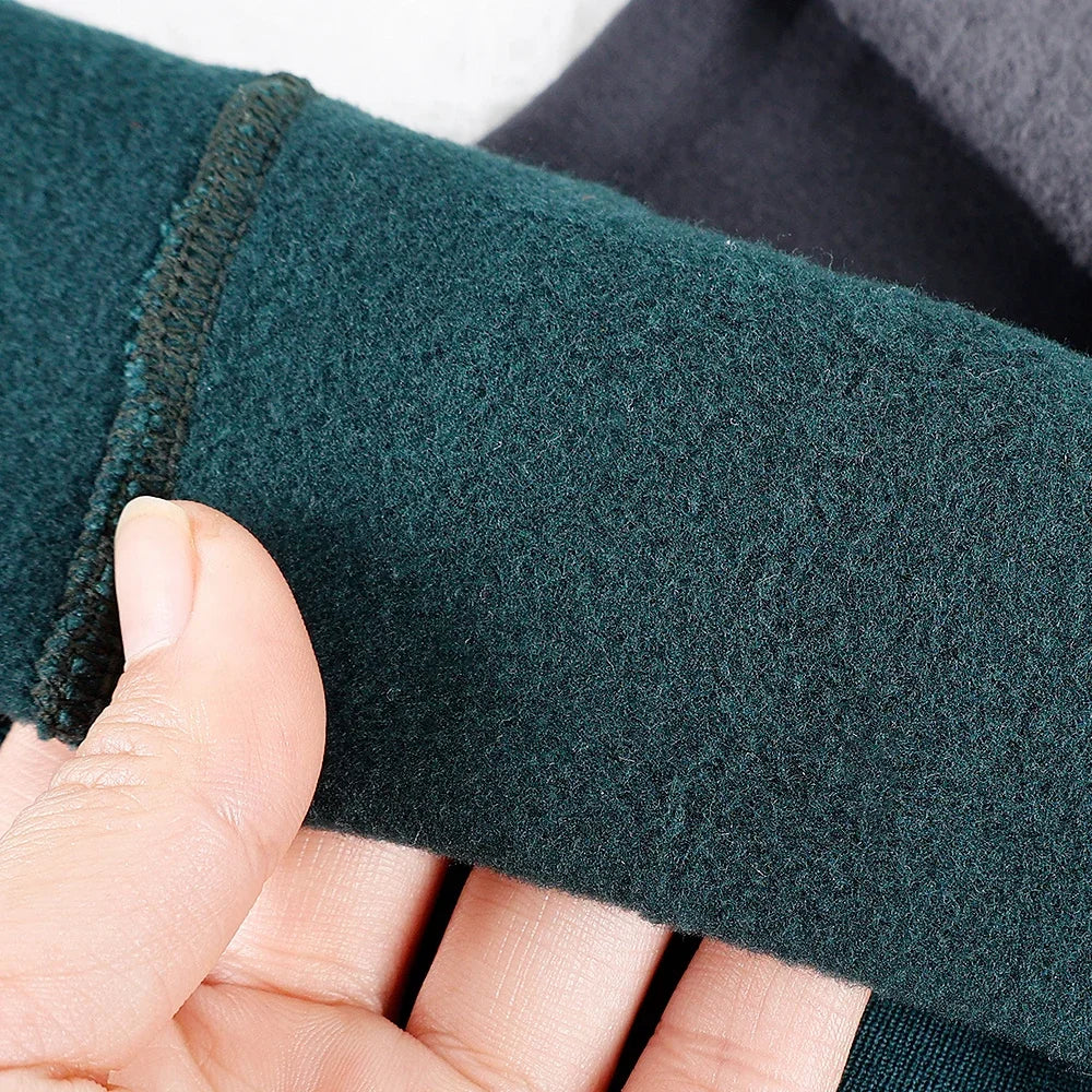 Women Winter Leggings Warm Leggins High Waist Solid Color Velvet Female Thickened Velvet Leggings Stretchy Black Skin Leggings