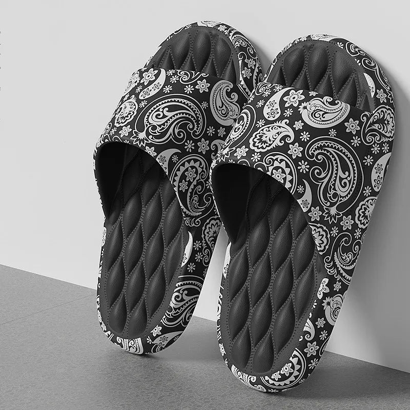 Extra-thick Sole Men Soft Air Cushion Casual Slippers EVA Sandals Fashion Flip Flops Outdoor Summer Seaside Beach Shoes