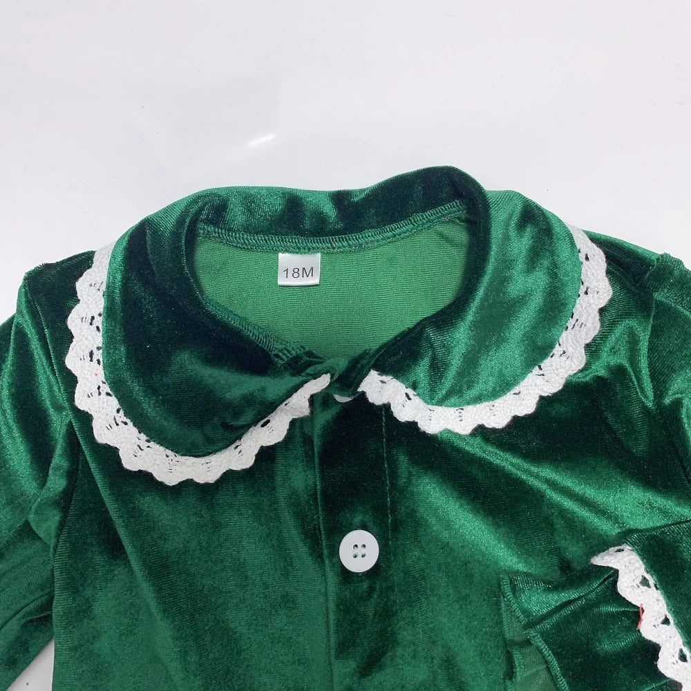 2025 winter family christmas matching outfits loungewear kids girls boys red velvet pyjamas fille cream white pjs set sleepwear