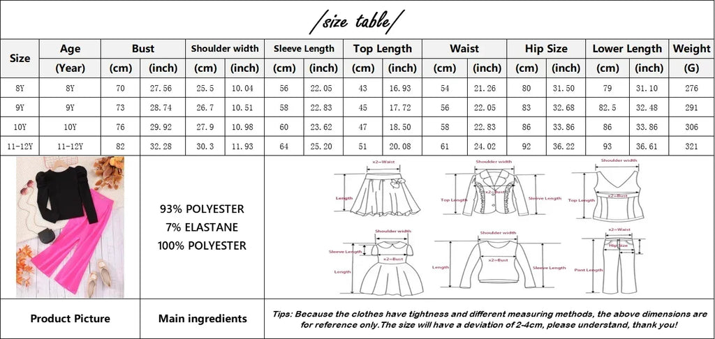 Teen Girls Clothing Set Long Sleeve Spring Autumn Contrast Color Children Outfits Casual Soft Comfort Girls Suit 8 9 10 11 12Y