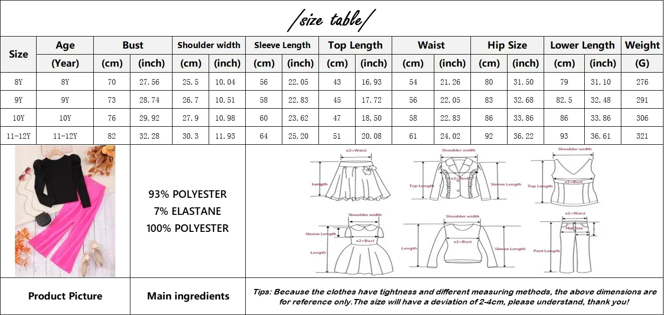 Teen Girls Clothing Set Long Sleeve Spring Autumn Contrast Color Children Outfits Casual Soft Comfort Girls Suit 8 9 10 11 12Y