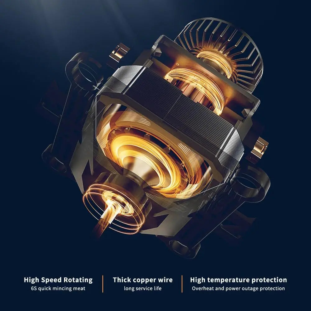 Household 304 Electric Meat Grinder Multi-functional High-power Four-blade Meat Filling Mixer Electric Food Processor