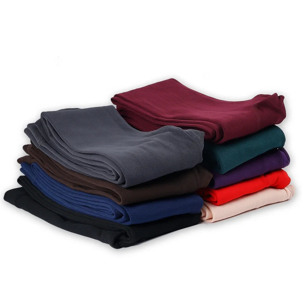 Women Winter Leggings Warm Leggins High Waist Solid Color Velvet Female Thickened Velvet Leggings Stretchy Black Skin Leggings
