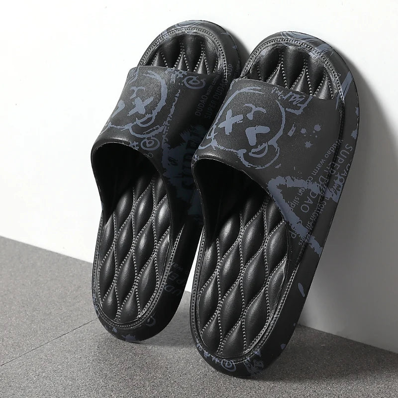 Extra-thick Sole Men Soft Air Cushion Casual Slippers EVA Sandals Fashion Flip Flops Outdoor Summer Seaside Beach Shoes