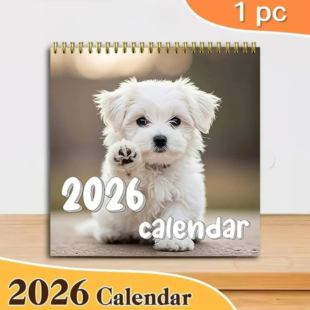 2026 New Dogs Calendar - Year Monthly Planner & Agenda Schedule Organizer Wall Calendar Decoration Funny Party Gifts For Friends
