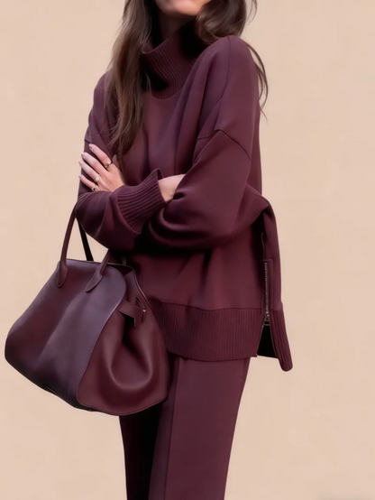 Autumn and Winter Fashion Casual Sports Two-Piece Women's Set: Hooded Sweatshirt and Wide-Leg Pants, Stylish Outfits, Comfortabl