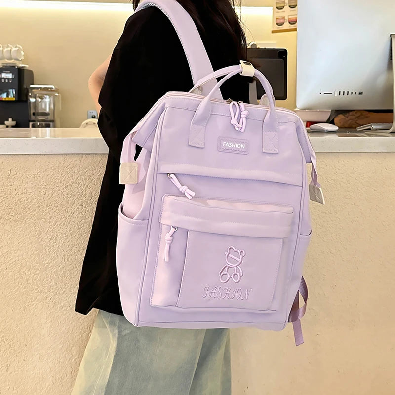 Cute Aesthetic Backpack For Girls School Bags Students Large Preppy Bookbags Travel Daypack Laptop College Backpack For Women