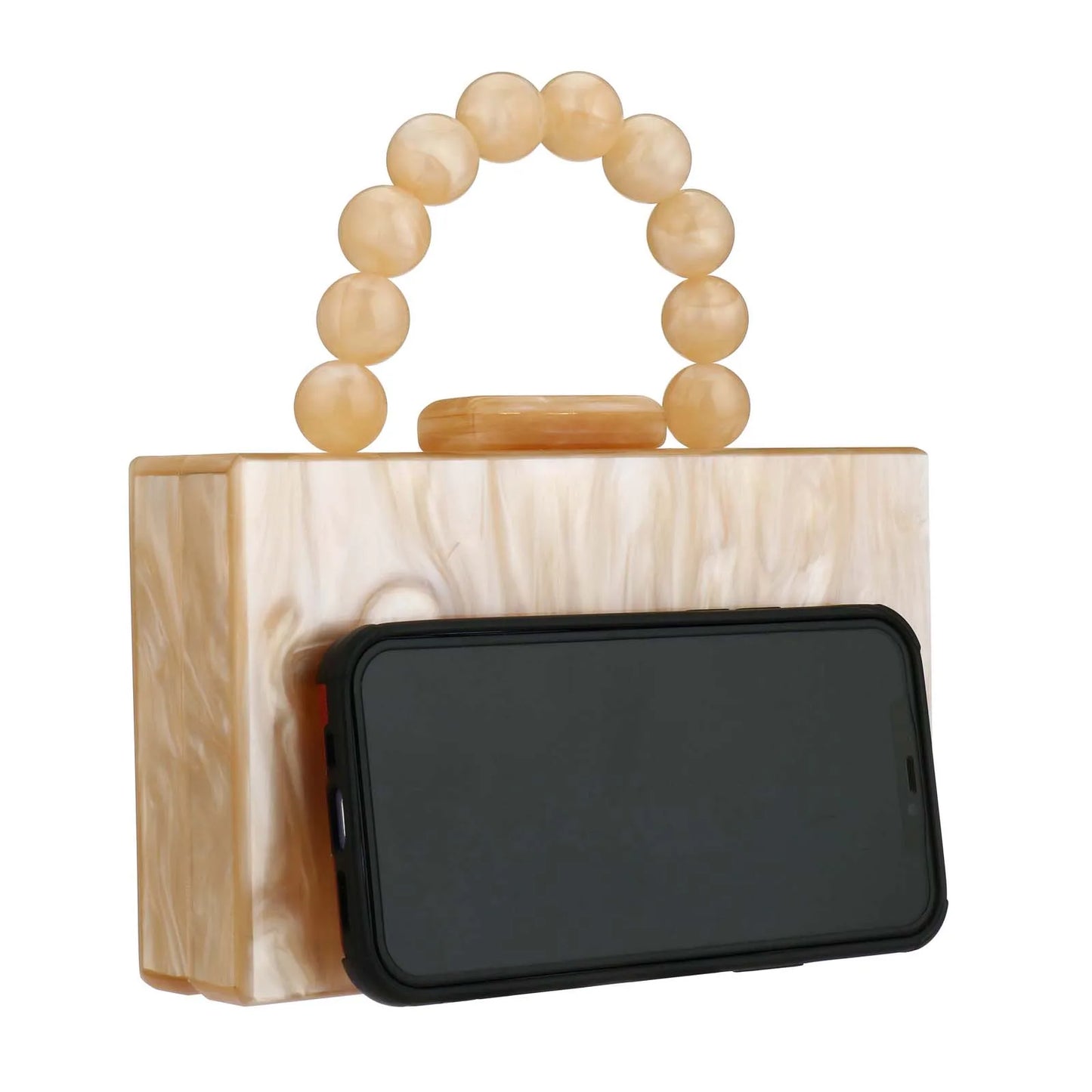 Fashion Acrylic Beading Clutch Handbag For Women Wedding Party Square Shoulder Bag With Chain Ladies Evening Dinner Dress Purses