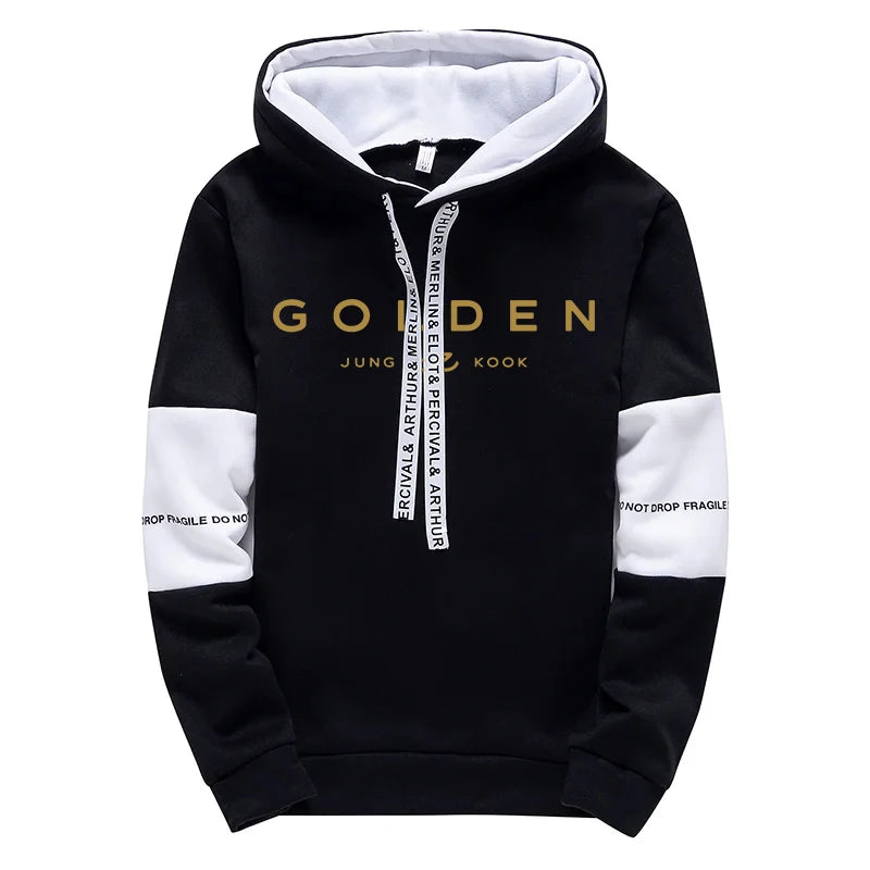 K-pop Trend Hoodie for Woman High Quality Jung Kook Print Hooded Sweatshirts Sweatpants Fall Winter Female Daily Casual Pullover